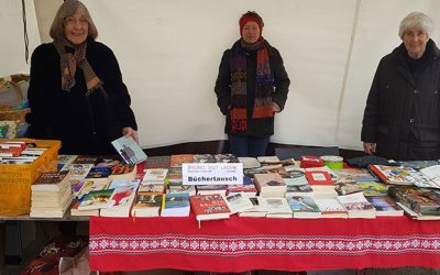 Bruno Taut Laden auf dem Wochenmarkt